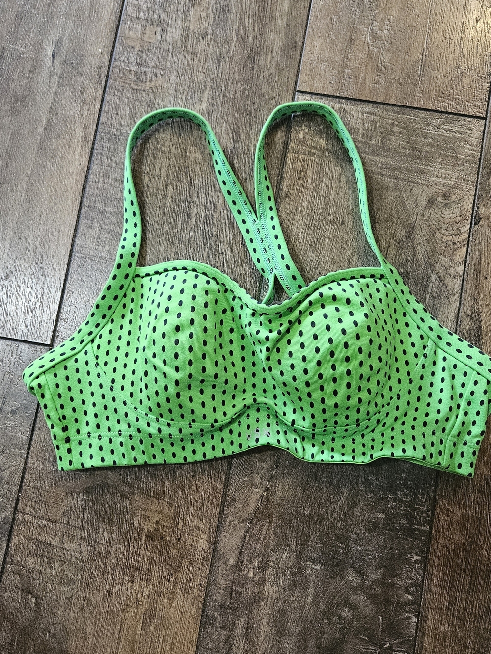 Women’s Victoria's Secret Lime Green Polka Dot Sports Bra